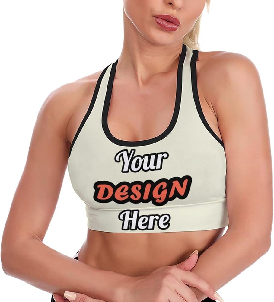 Customizable yoga bras with your design